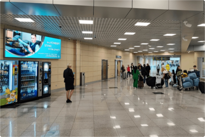 Digital Out of Home Advertising at Domodedovo Airport in Russia 2024