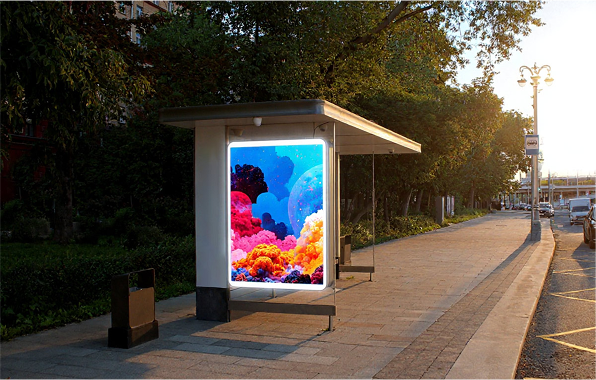 Ads on Bus Shelters in Russia and Moscow