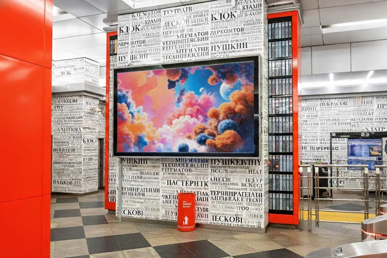 Advertising on Metro Line Screens