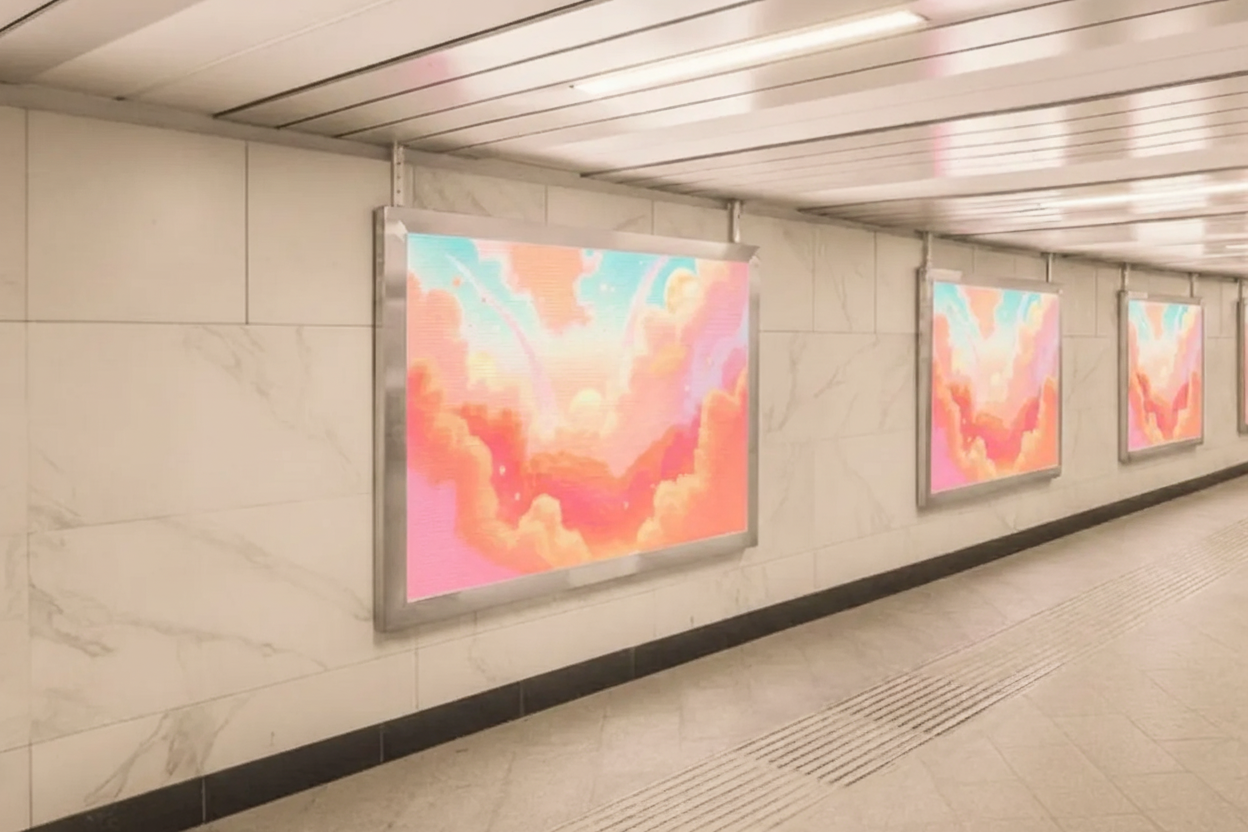 Digital City Format Advertising on Metro Platforms