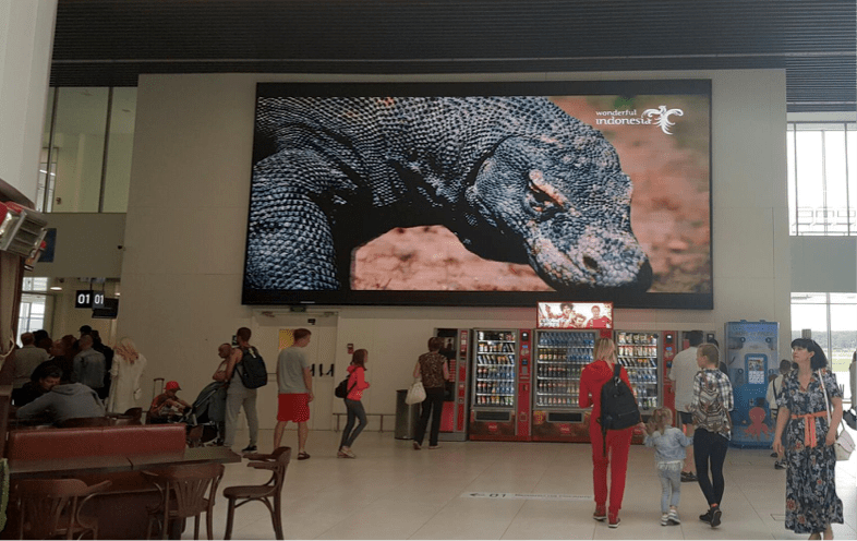 Indonesia advertising at Nizhny Novgorod airport