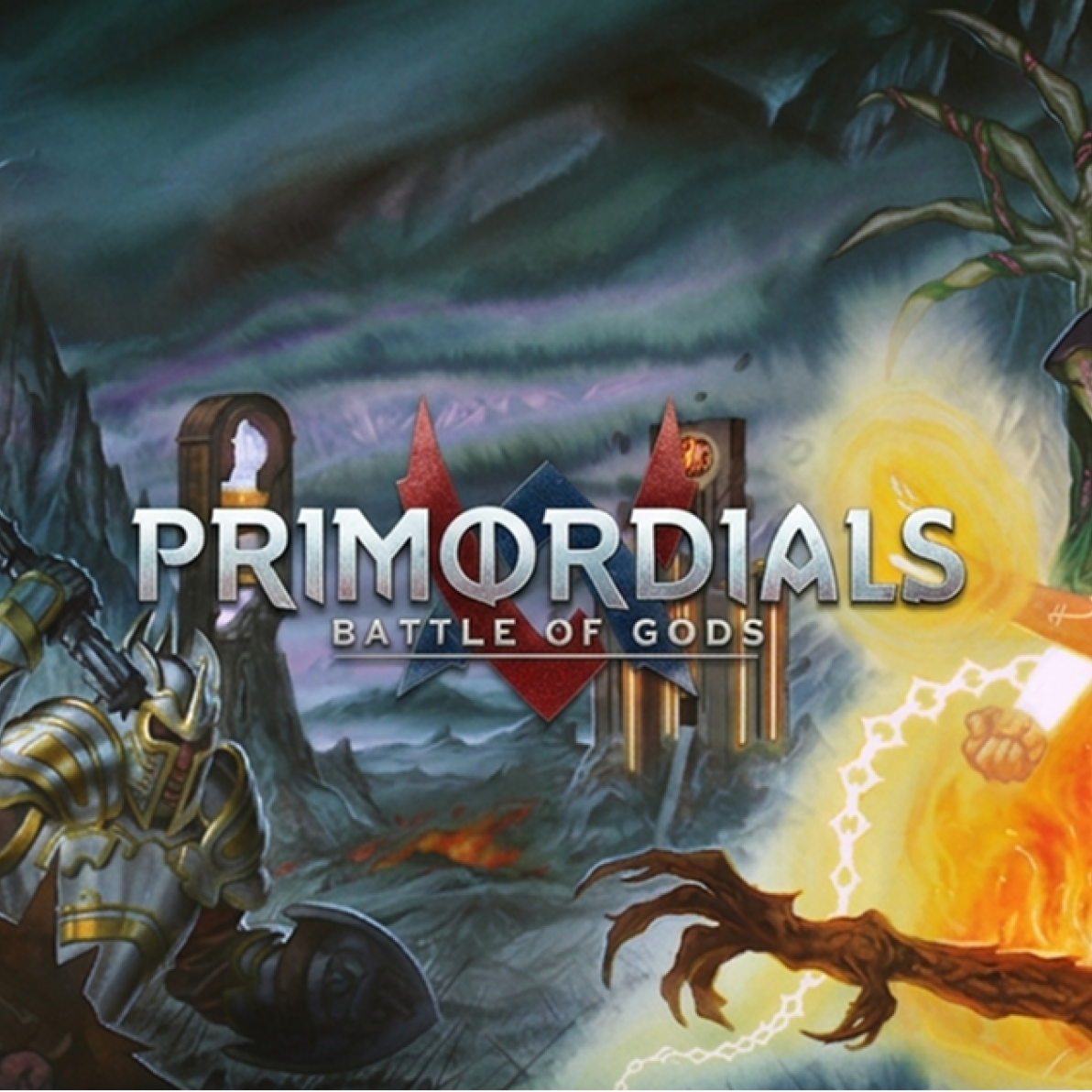 Artwork for Primordials: Battle of Gods featuring fantasy characters in combat, used as a visual in the case study on Russia-Promo.