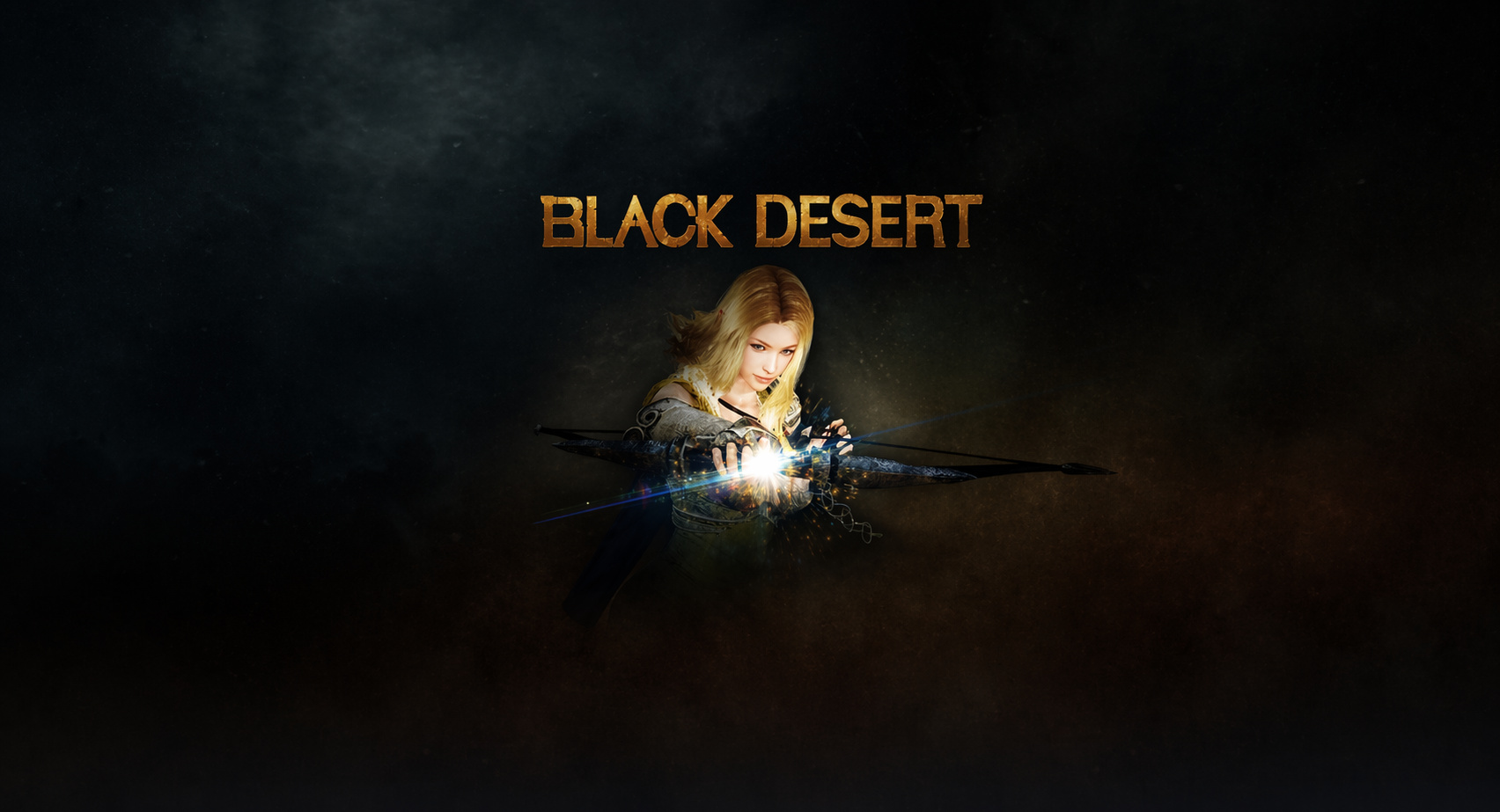 Promotional artwork for Black Desert Online featuring a character wielding a magical crossbow in a fantasy setting, used in the case study on Russia-Promo.