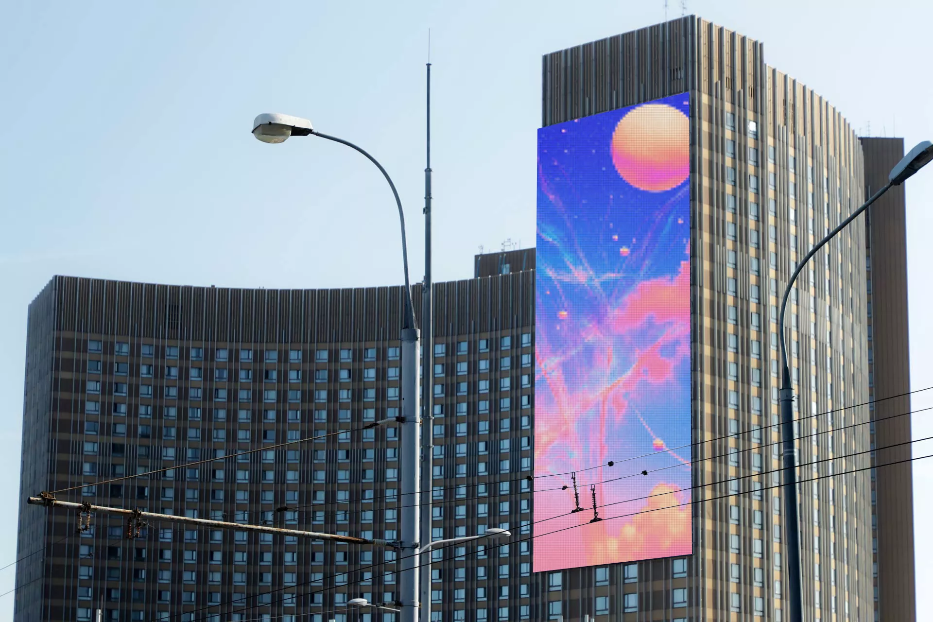 Media Facade at Cosmos Hotel, Moscow 4