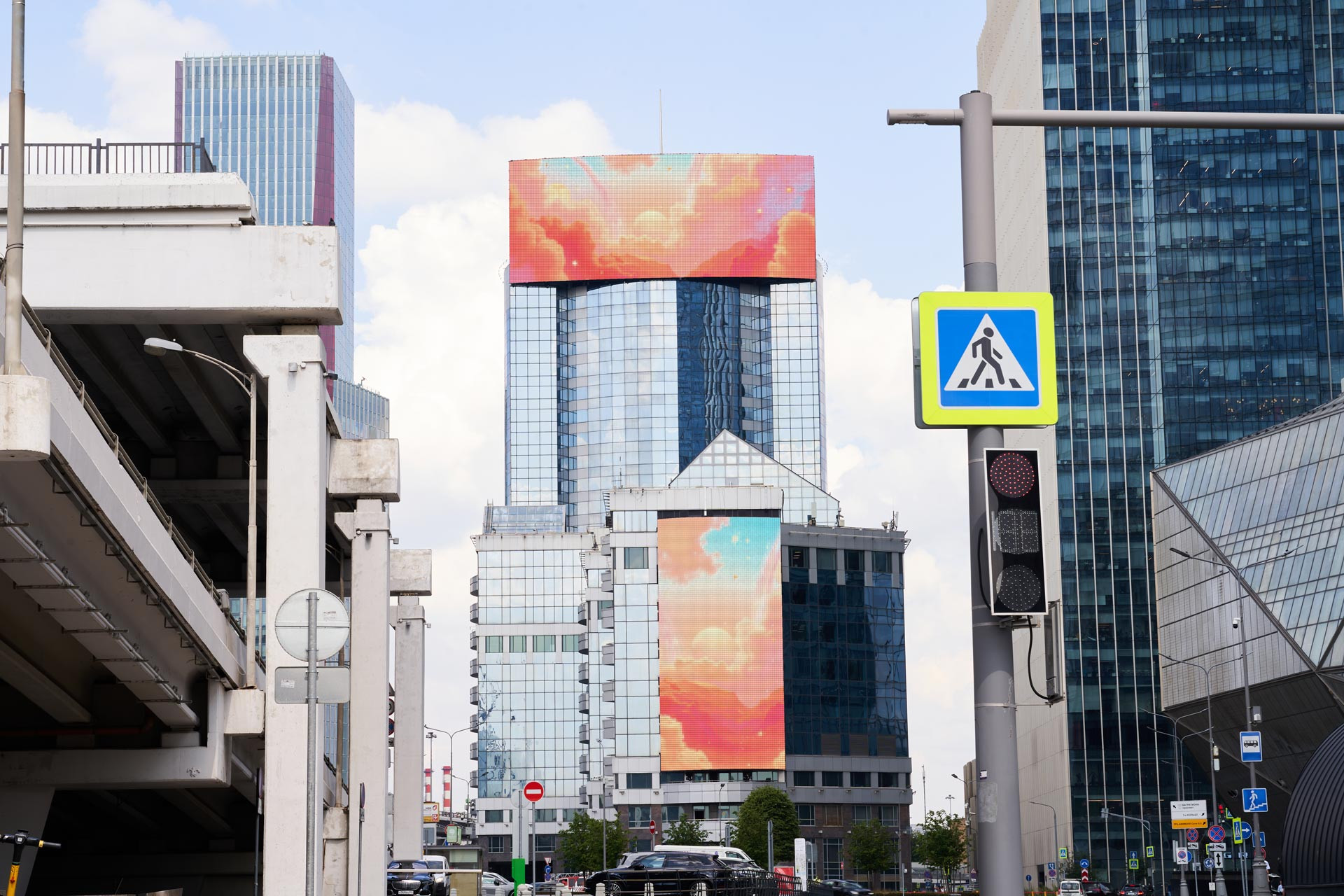 South Horizontal Screen at North Tower, Moscow City 2
