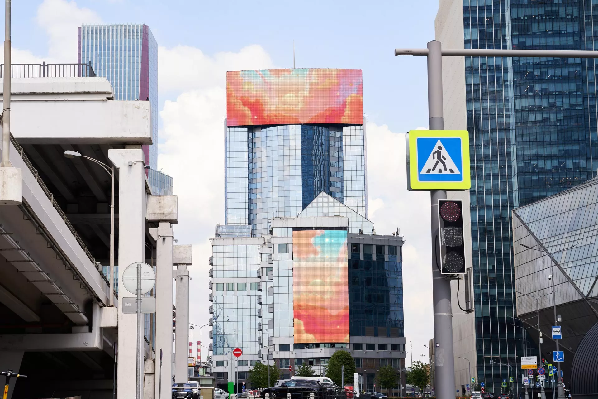 South Horizontal Screen at North Tower, Moscow City 2