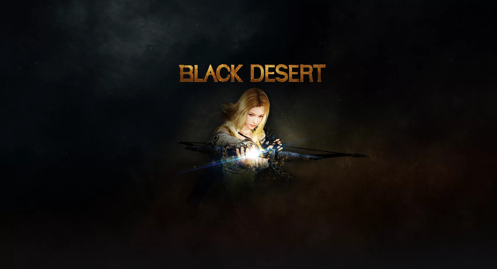 Promotional artwork for Black Desert Online featuring a character wielding a magical crossbow in a fantasy setting, used in the case study on Russia-Promo.
