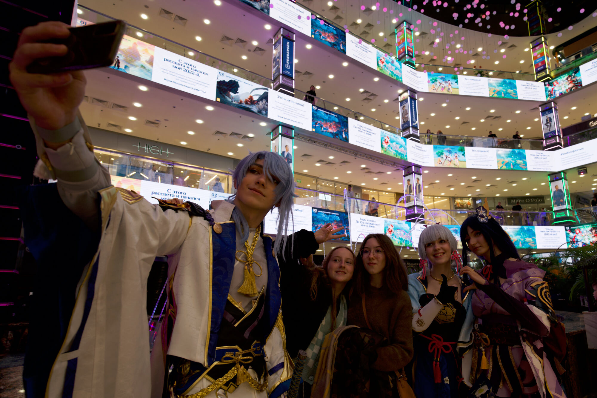 Genshin Impact DOOH placement in the European Shopping Mall, Moscow